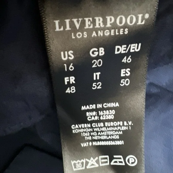 Liverpool Pants Womens 16/32 Navy Blue Bootcut Maille‎ LM5099MT Stretch Office - Picture 8 of 11